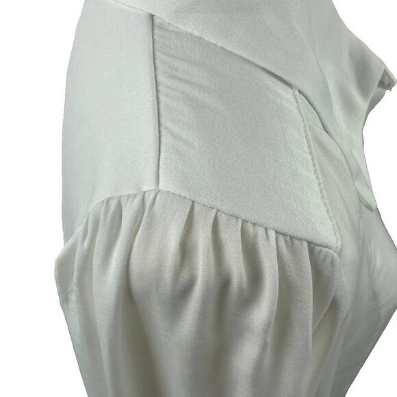 Free People - Cool & Clean Solid Button Down Shirt - White - Large - Worn 1 Time - Picture 4 of 9